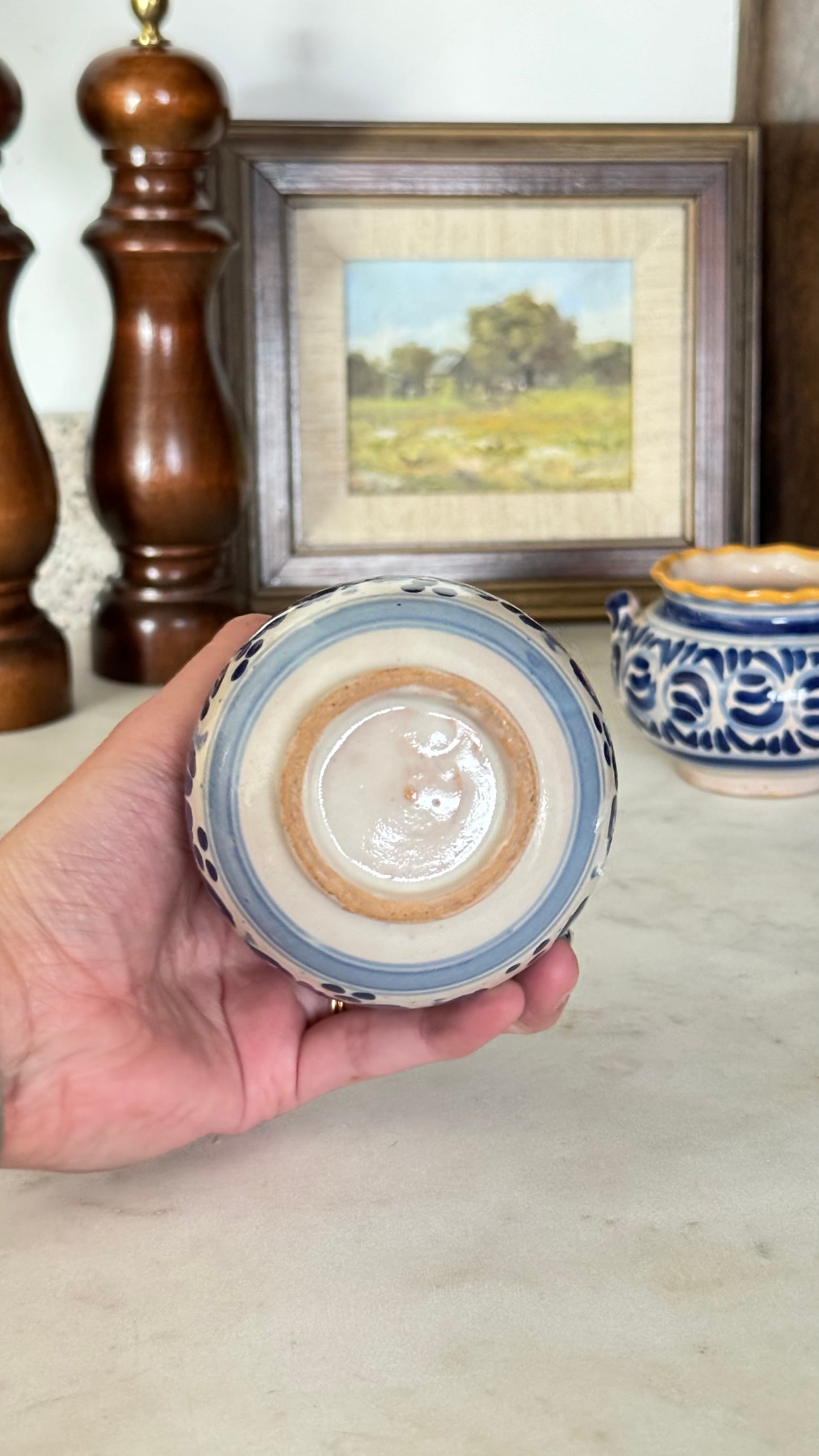 Talavera Cream and Sugar Pottery
