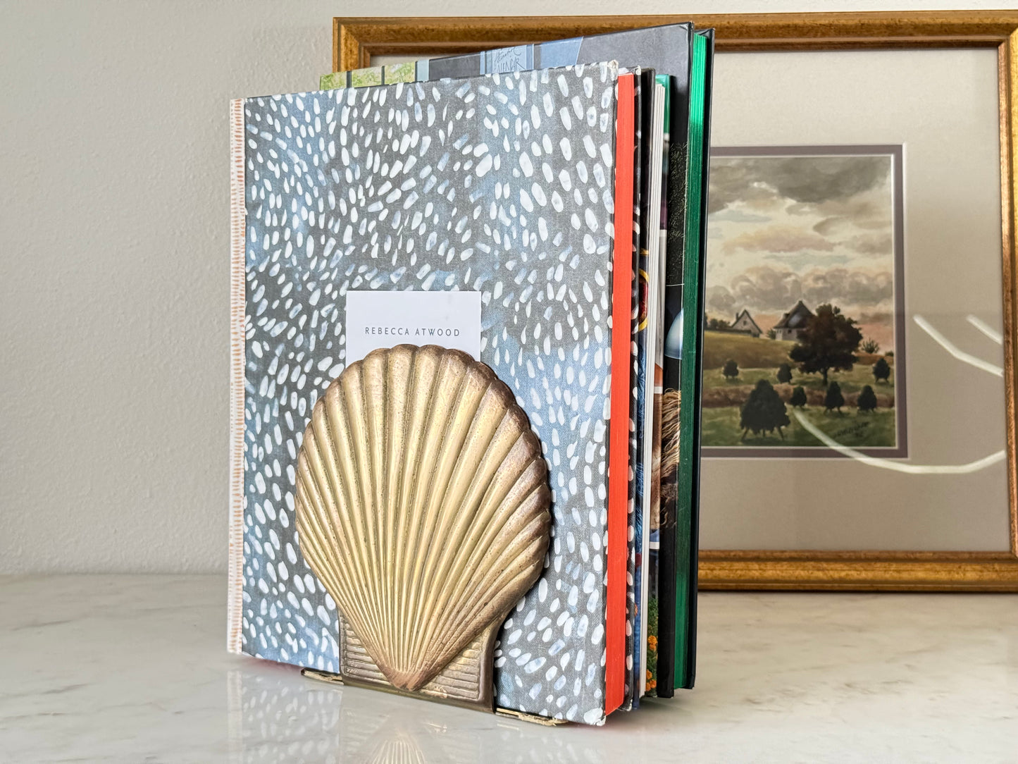 Scalloped Shell Book Ends (pair)