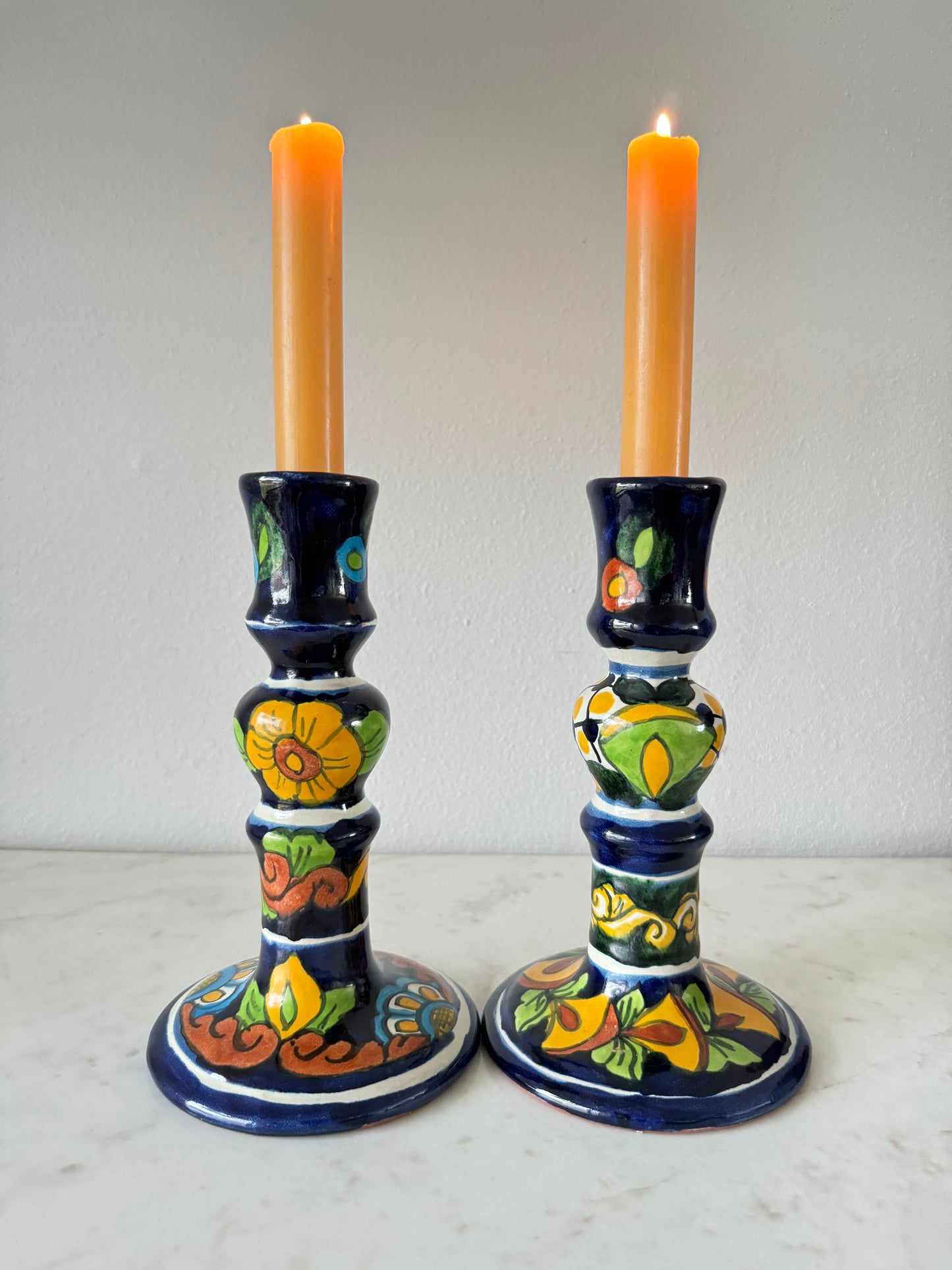 Talavera candle holders