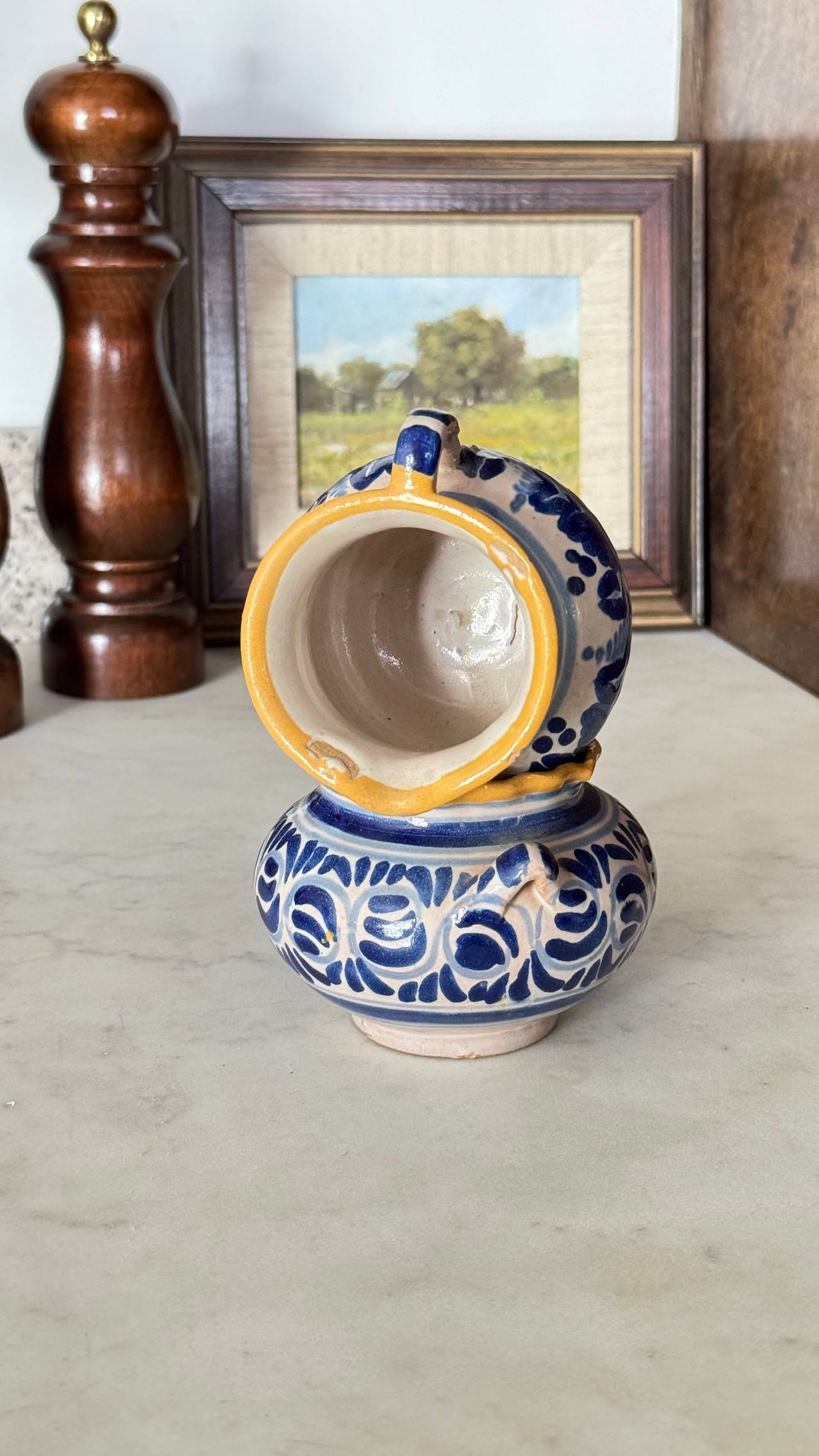 Talavera Cream and Sugar Pottery