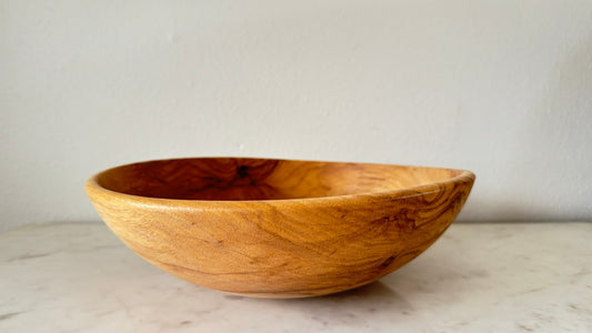 Hand-Carved Pecan Wood Bowl