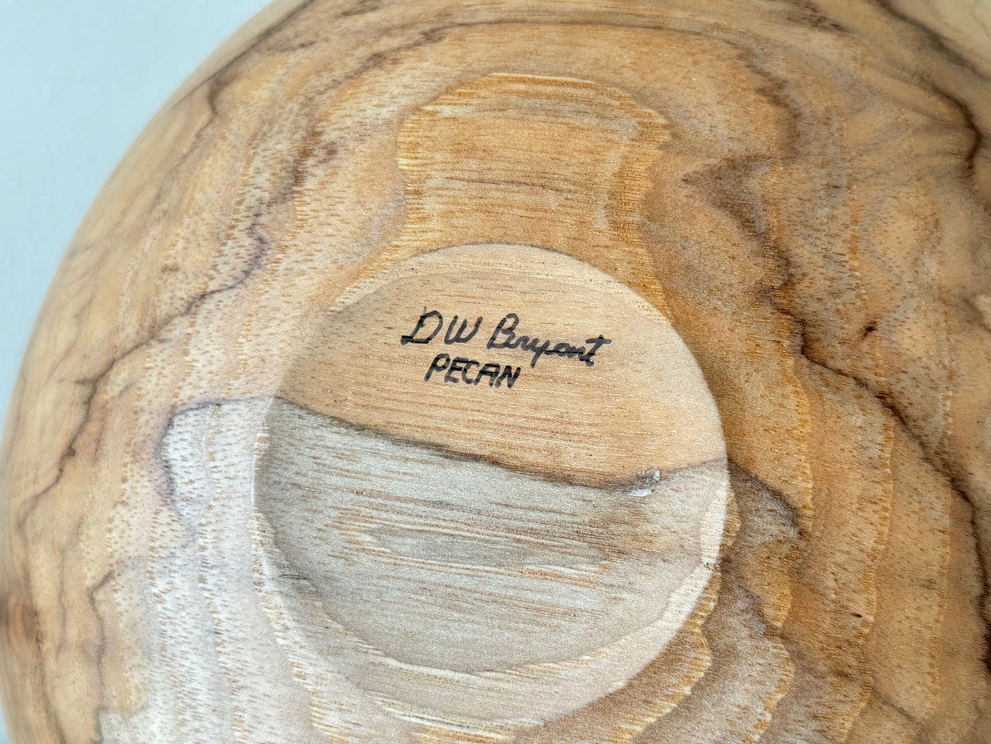 Hand-Carved Pecan Wood Bowl