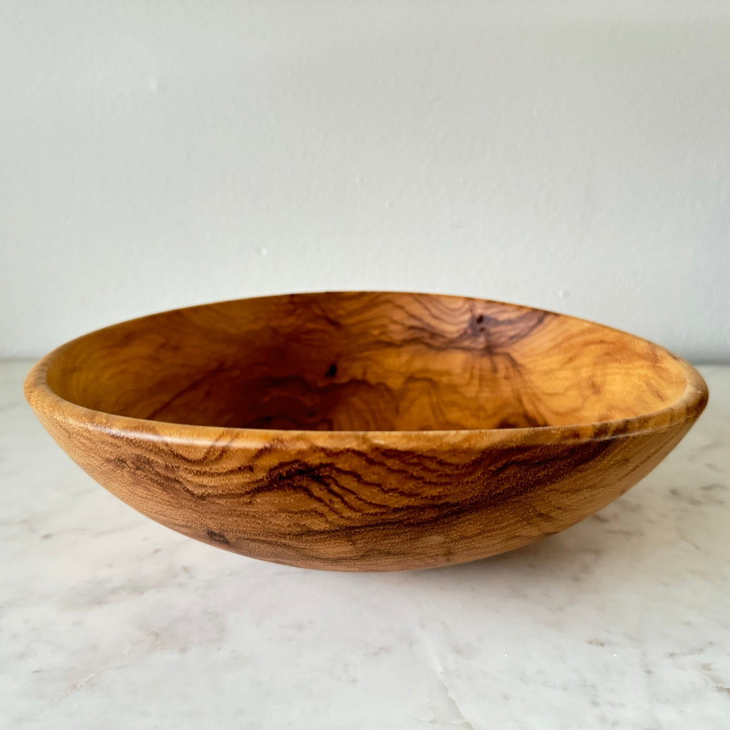 Hand-Carved Pecan Wood Bowl