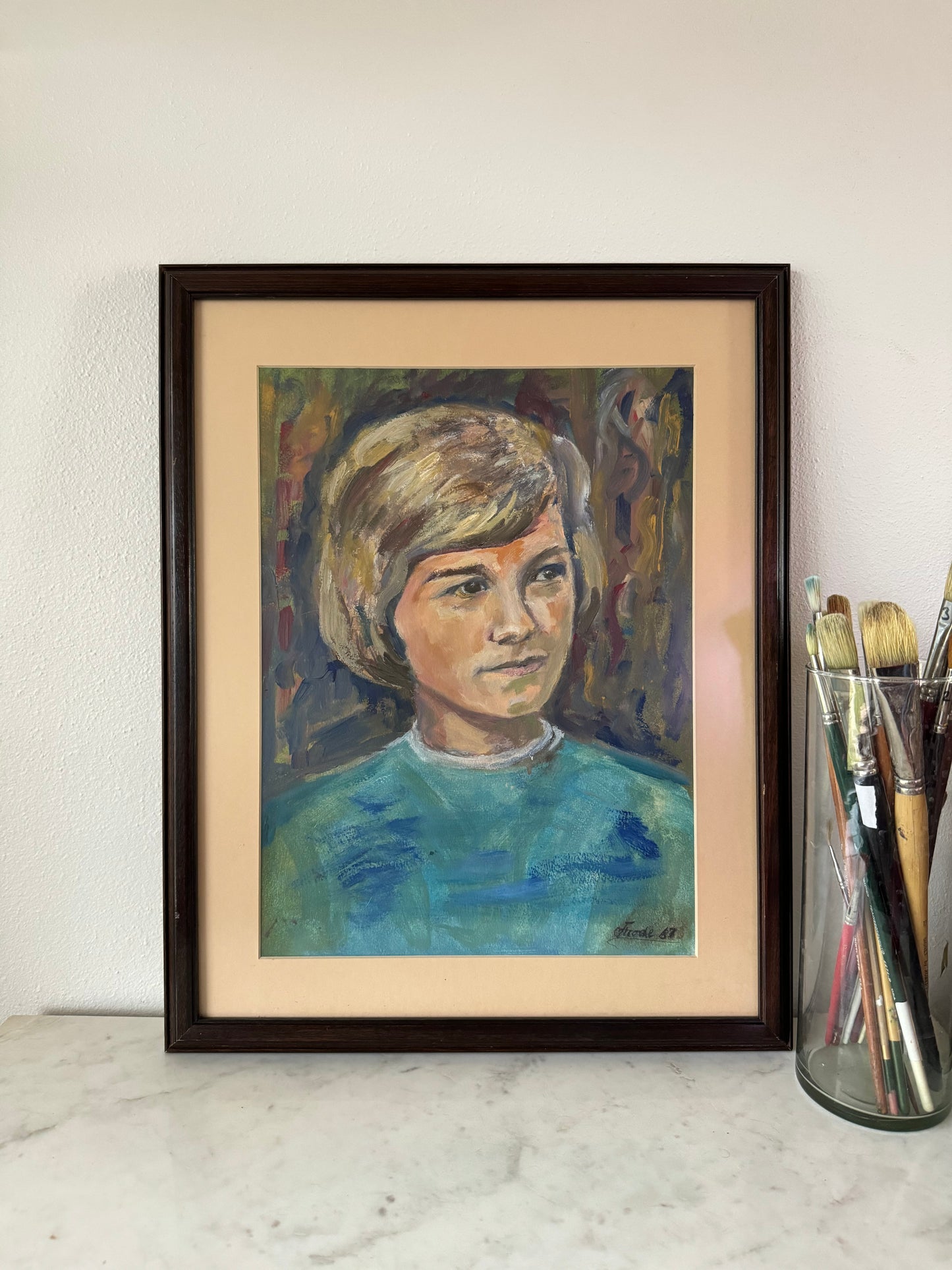 Portrait of Kathy Duddlesten Oil Painting