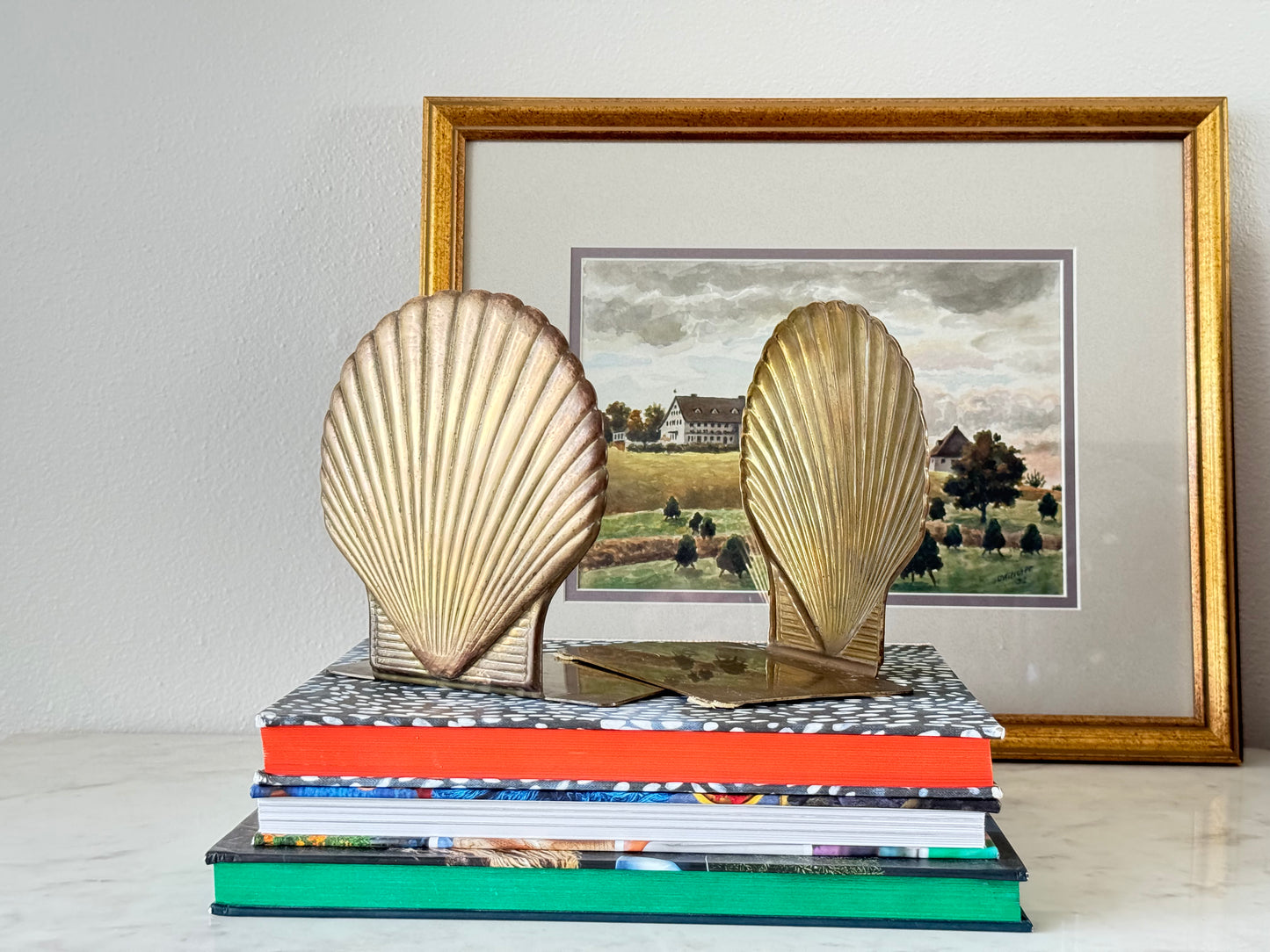 Scalloped Shell Book Ends (pair)
