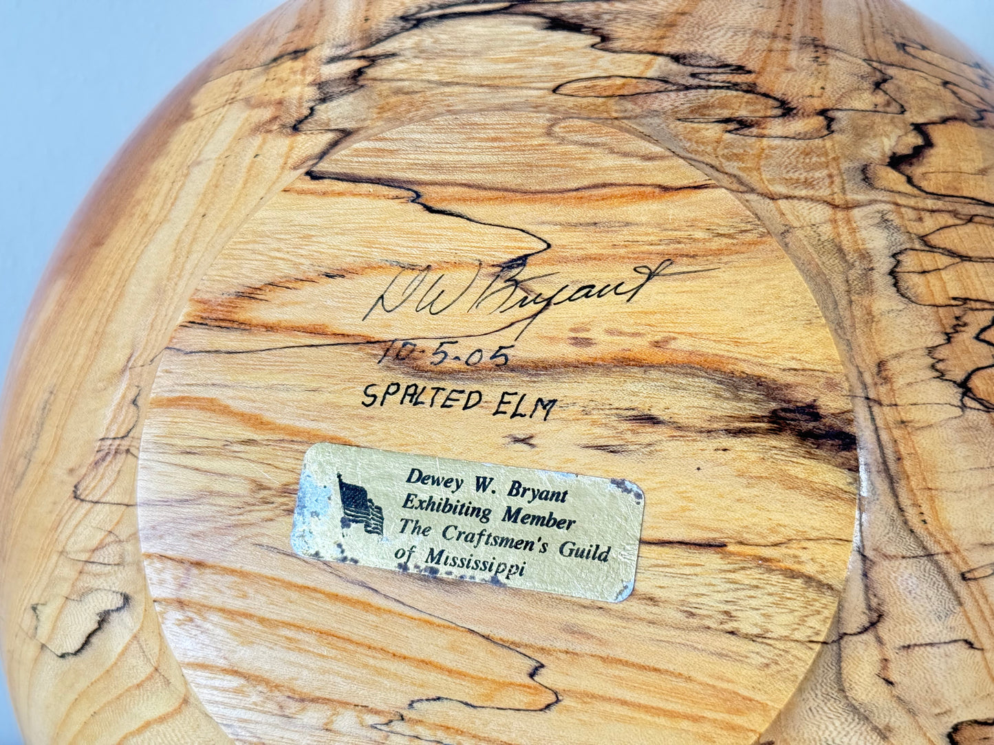 Hand-Crafted Spalted Elm Bowl